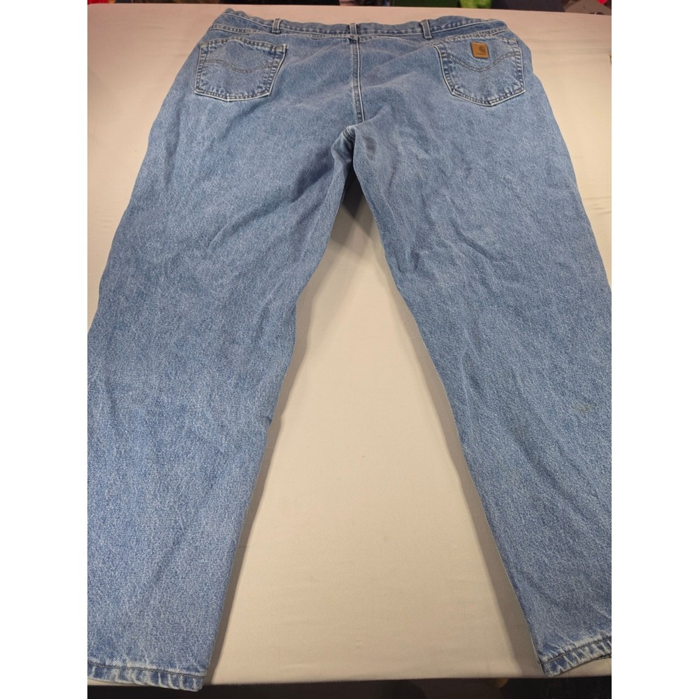 Carhartt B17 STW Relaxed Fit Tapered Leg Jeans Mens 50x32 Stonewash Blue Denim - Picture 5 of 7